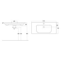 Товар: Тумба с раковиной Misty Ларго 100 УТ000023207 Белая матовая - фото 7 Тумба с раковиной Misty Ларго 100 УТ000023207 Белая матовая — фото 7, Мебель для ванной