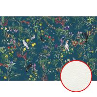 Фреска Ortograf Miracle 33873 Фактура флок FLK Флизелин (4,5*3) Синий/Разноцветный, Птицы/Цветы — фото 1, Фрески