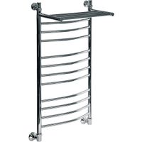 Водяной полотенцесушитель Ника Arc ЛД/ВП (г2) 100x40 с полкой Хром — фото 2, Водяные полотенцесушители