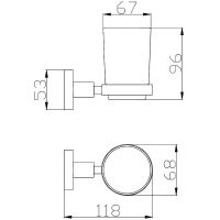 Стакан для зубных щеток Rav Slezak Colorado COA0201ZRL Розовый золотистый глянцевый — фото 2, Стаканы для зубных щеток