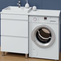 Тумба под раковину СанТа Марс 120 700305 Белая — фото 1, Мебель для ванной