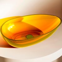 Раковина-чаша Abber Kristall 60 AT2811Amber Желтая — фото 2, Раковины накладные