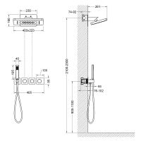Душевая система Timo Petruma SX-5249/00SM с термостатом Хром — фото 3, Встраиваемые душевые комплекты