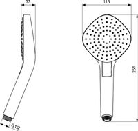 Товар: Ручной душ Ideal Standard Ideal Rain Evo Diamond L3 B2232AA Хром - фото 4 Ручной душ Ideal Standard Ideal Rain Evo Diamond L3 B2232AA Хром — фото 4, Лейки для душа