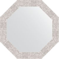 Зеркало Evoform Octagon 63х63 BY 3746 в багетной раме - Соты алюминий 70 мм — фото 1, Мебель для ванной