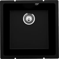 Кухонная мойка Ulgran Quartz Underground 400-07 Уголь — фото 1, Кухонные мойки