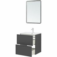 Тумба под раковину Aquanet Арт 60 329063 подвесная Ясень графит — фото 11, Тумбы под раковину