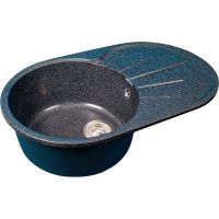 Кухонная мойка GranFest Rondo GF-R750L Черная — фото 1, Кухонные мойки