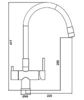 Смеситель для кухни Gappo G4398-36 Черный матовый — фото 11, Смесители для кухни