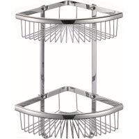 Полка корзина Viko V-772 угловая Хром — фото 1, Полки для ванной и душа