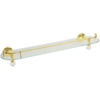 Стеклянная полка Migliore Amerida 16601 Золото с кристаллами Swarovski — фото 1, Полки для ванной и душа