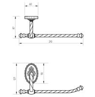 Держатель туалетной бумаги Migliore Edera 16935 Золото — фото 2, Держатели туалетной бумаги