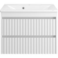 Товар: Тумба с раковиной Brevita Balaton 75 УТ000014507 подвесная Белая матовая - фото 2 Тумба с раковиной Brevita Balaton 75 УТ000014507 подвесная Белая матовая — фото 2, Мебель для ванной