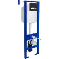 Инсталляция Berges Atom 410 040342 для унитаза с Черной Хром глянец клавишей смыва — фото 1, Инсталляции для унитазов