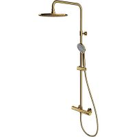 Душевая система Omnires Y1244LUXLGL с термостатом Золото — фото 1, Душевое оборудование. Душевая программа