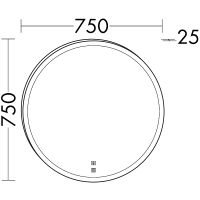 Зеркало Burgbad Lin20 75 SIJN075 с подсветкой с подогревом с сенсорным выключателем — фото 3, Мебель для ванной