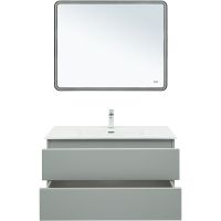 Тумба под раковину Aquanet Вега 100 329599 подвесная Мисти грин — фото 12, Тумбы под раковину