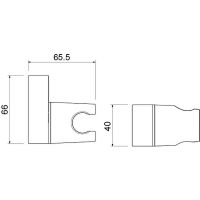 Держатель ручного душа Aquatek AQ2406MB Черный матовый — фото 2, Душевое оборудование. Душевая программа