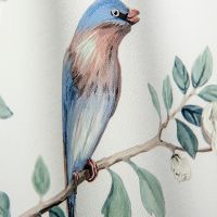 Обои Andrea Rossi Cheradi 54396-2 Винил на флизелине (1,06*10,05) Зеленый, Птицы/Цветы — фото 2, Обои для стен