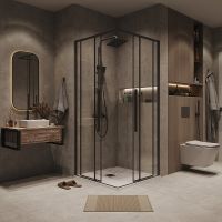 Товар: Душевой уголок Grossman Galaxy 90х90 300.K33.01.9090.21.00 профиль Черный матовый стекло прозрачное - фото 2 Душевой уголок Grossman Galaxy 90х90 300.K33.01.9090.21.00 профиль Черный матовый стекло прозрачное — фото 2, Квадратные душевые уголки