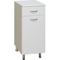 Тумба Runo Эконом 40 00000000118 с бельевой корзиной Белая — фото 2, Мебель для ванной