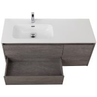 Тумба под раковину BelBagno Kraft 120 L KRAFT-1200-2C-1A-SO-CG-L подвесная Cemento Grigio — фото 6, Тумбы под раковину