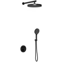 Душевая система Vincea Inspire VSFW-3I22MT2MB с термостатом Черная матовая — фото 1, Встраиваемые душевые комплекты