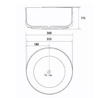 Товар: Раковина-чаша Abber Bequem 36 AC2114Regen Хамелеон - фото 3 Раковина-чаша Abber Bequem 36 AC2114Regen Хамелеон — фото 3, Раковины накладные