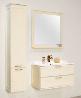 Тумба под раковину Aquaton Леон 80 1A186301LBPR0 подвесная Дуб бежевый — фото 5, Тумбы под раковину