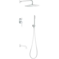 Душевая система Boheme Uno 464-2-MW Белая матовая — фото 1, Душевое оборудование. Душевая программа