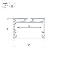 Товар: Профиль алюминиевый Arlight 020465 накладной/подвесной Серебристый - фото 3 Профиль алюминиевый Arlight 020465 накладной/подвесной Серебристый — фото 3, Профили для светодиодных лент