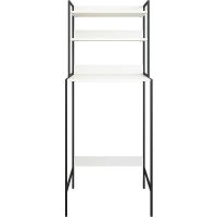 Товар: Стеллаж Sanflor 64 82613188 над стиральной машиной Черный муар Белый муар - фото 2 Стеллаж Sanflor 64 82613188 над стиральной машиной Черный муар Белый муар — фото 2, Стеллажи для ванной комнаты