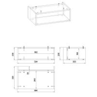 Товар: Ниша для тумбы Бриклаер Кристалл 60 4627125414855 Муссон - фото 4 Ниша для тумбы Бриклаер Кристалл 60 4627125414855 Муссон — фото 4, Мебель для ванной