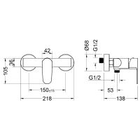 Смеситель для душа Aquatek Оберон AQ1232MB Черный матовый — фото 4, Душевые гарнитуры