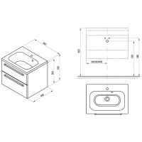 Тумба под раковину Ravak SD Chrome II 60 X000000918 подвесная Белая — фото 5, Тумбы под раковину
