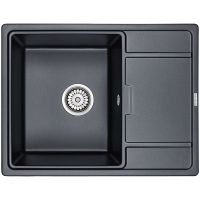 Кухонная мойка Paulmark Flugen 50-650 PM216550-BLM Черный металлик — фото 1, Кухонные мойки