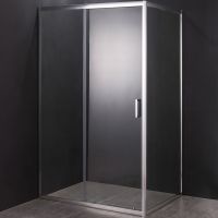 Душевой уголок Orange 120x80 E23-12080TCR профиль Хром стекло прозрачное — фото 1, Прямоугольные душевые уголки