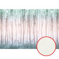 Фреска Ortograf Flora 31033 Фактура флок FLK Флизелин (4*2,7) Синий/Розовый/Зеленый, Деревья/Животные — фото 1, Фрески