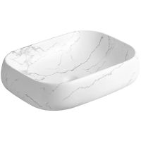 Раковина-чаша Ceruttispa 57 CR0086 MMW2 СТ9548 Белый матовый мрамор — фото 2, Раковины накладные