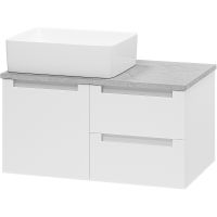 Тумба с раковиной Brevita Cargo 80 УТ000024159 подвесная Белая матовая — фото 1, Тумбы с раковиной