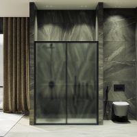 Товар: Душевая дверь Maybah Glass MGD-1280-6 1200x1950 раздвижная профиль Черный стекло сатиновое - фото 2 Душевая дверь Maybah Glass MGD-1280-6 1200x1950 раздвижная профиль Черный стекло сатиновое — фото 2, Душевые двери в нишу