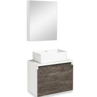 Тумба под раковину Runo Бари 50 00-00001377 подвесная Железный камень Белая — фото 6, Тумбы под раковину