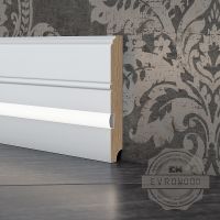 Товар: Плинтус Evrowood PN 120 led 2000x110x16 мм - фото 2 Плинтус Evrowood PN 120 led 2000x110x16 мм — фото 2, Плинтуса напольные