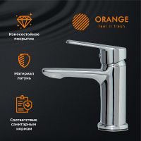 Смеситель для раковины Orange Felix Хром арт-M14-021CR — фото 3, Смесители для раковины