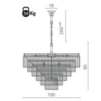 Товар: Люстра Divinare Nova 3001/02 LM-16 Прозрачная Хром - фото 2 Люстра Divinare Nova 3001/02 LM-16 Прозрачная Хром — фото 2, Люстры