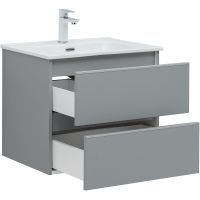 Тумба под раковину Aquanet Вега 60 329601 подвесная Мисти грин — фото 4, Тумбы под раковину