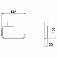 Держатель туалетной бумаги Allen Brau Infinity 6.21007-00 Хром — фото 3, Держатели туалетной бумаги