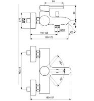 Смеситель для ванны Ideal Standard Kolva BC675U5 Белый — фото 2, Смеситель для ванны