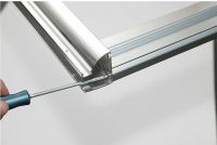 Душевая дверь Aquanet Alfa NAA6121 130 273610 профиль Хром стекло прозрачное — фото 6, Душевые двери в нишу