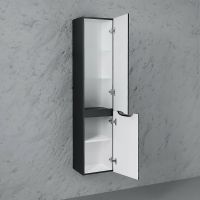 Товар: Шкаф пенал Laparet Sinergia 33 Sin.04.150/P/A подвесной Антрацит - фото 3 Шкаф пенал Laparet Sinergia 33 Sin.04.150/P/A подвесной Антрацит — фото 3, Мебель для ванной